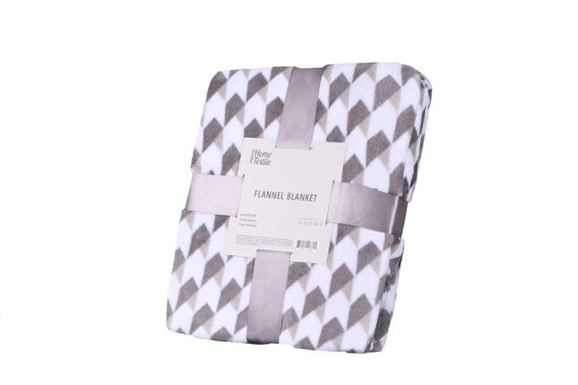 Плед Ardesto Flannel геометрія ART-0104-PB 160х200 см сірий ID 4496305, фото 1