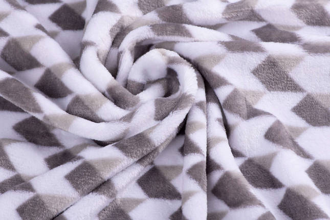 Плед Ardesto Flannel геометрія ART-0104-PB 160х200 см сірий ID 4496305, фото 3