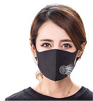 Маска для лица защитная, многоразовая, тканевая, чёрная Fashion Mask
