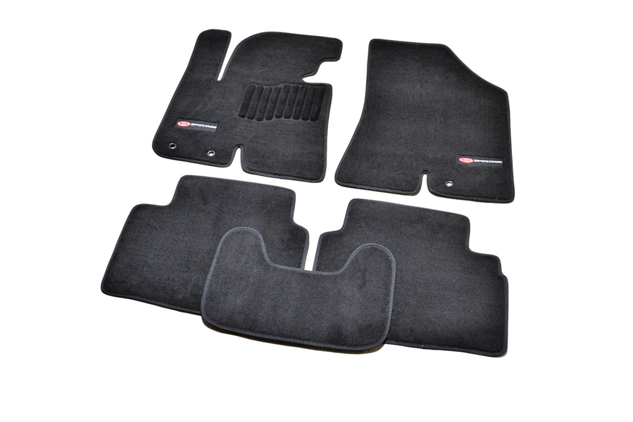 Велюрові килимки в салон KIA Sportage (2010-2015) чорні Premium, фото 1