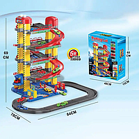Игровой набор "Гараж-парковка", паркинг 5 этажей, 4 машинки, 1801A-12