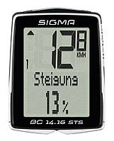 Велокомпьютер Sigma BC 14.16 STS беспроводной Черный (LIS141) HR, код: 8067493