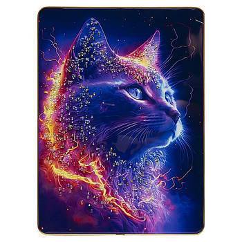 Інтер'єрна картина для декору стін у будинку з камінням з малюнком Кішки з полум'ям 30х40 см F089