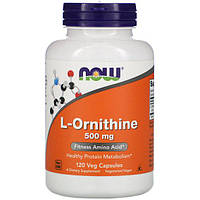 Орнитин NOW Foods L-Ornithine 500 mg 120 Veg Caps NF0122 ZZ, код: 7518443