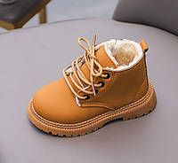 Ботиночки детские зимние с мехом like timberland коричневые, розмір 29