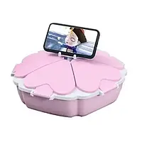 Тарелка-менажница для закусок RIAS Peach Heart Shape с подставкой для телефона 5 отсеков Pink HR, код: 7918828