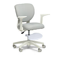 Детское эргономичное кресло с подлокотниками и подставкой для ног Fundesk Buono Grey ZK, код: 8080423