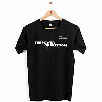 Футболка черная с патриотическим принтом Арбуз The Power Of Freedom United 24 Push IT XS BS, код: 8066931