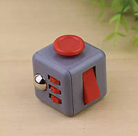 Кубик антистресс Fidget Cube 14135 серый с красным