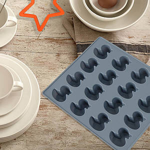 Форма для льоду та шоколаду Maestro Качки MR-1059 16х14, 5х1,9 см синя ID 4704436