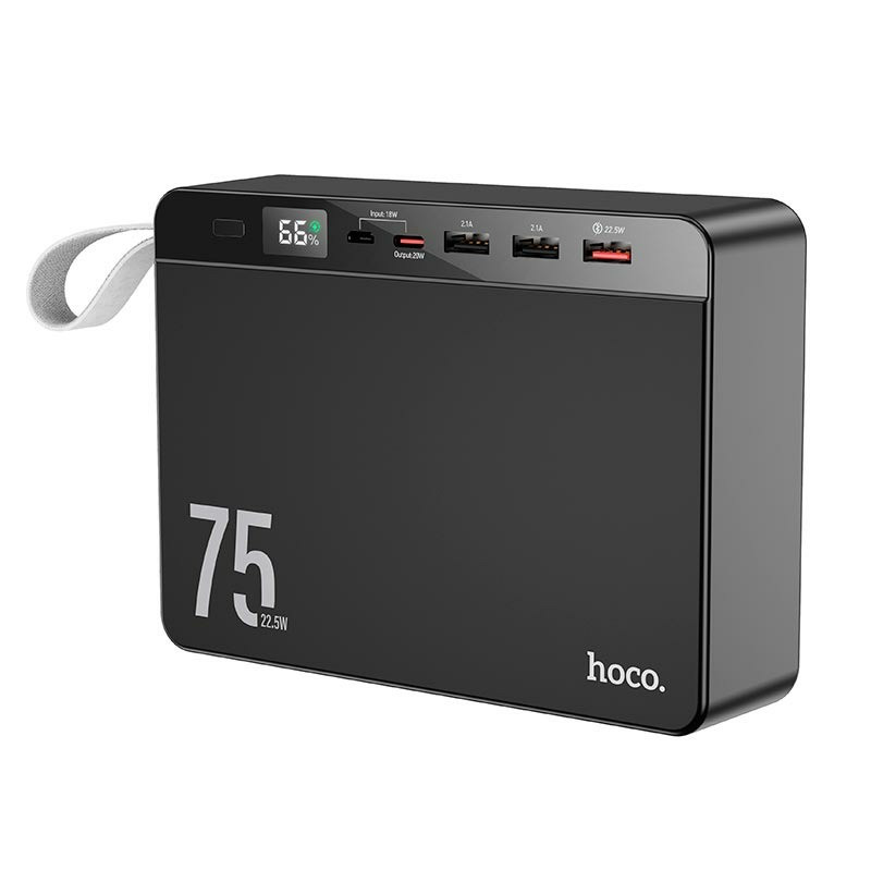 Универсальная батарея Hoco J94 Overlord 22.5W 75000 mAh Black - фото 1 - id-p2146742384