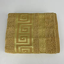 Рушник для обличчя махровий Febo Vip Cotton Grek Туреччина 6386 жовтий 50х90 см ID 4325462, фото 5