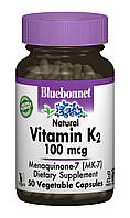 Вітамін К2 100 мкг Bluebonnet Nutrition 50 гелевих капсул ZZ, код: 1844467