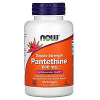 Пантетин, Pantethine, Now Foods, 600 мг, 60 желатиновых капсул ZZ, код: 6492265