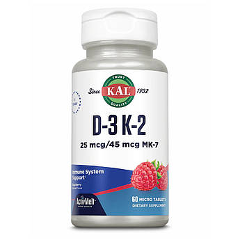 D3 & K2 25mcg - 60 tabs Raspberry