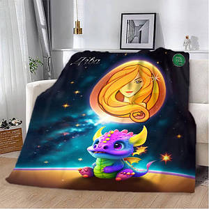 Плед 3D авторський зі знаком зодіаку на 2024 рік Діва 12867 135х160 см ID 4573740