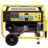 Генератор бензиновый 8,0/7,5 кВт электрозапуск / медная обмотка, рама с колесами BS9500E