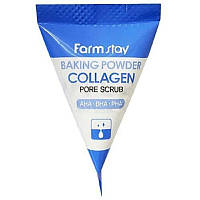 Скраб для лица с коллагеном и содой FarmStay Baking Powder Collagen Pore Scrub 7g ZK, код: 8160560