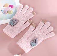 Зимние перчатки с клубничкой Jsstore Розовые MD, код: 7430295