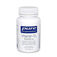 Витамин D3 Pure Encapsulations 10000 МЕ 120 капсул (21488) ZK, код: 1535728