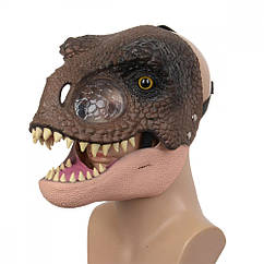 Маска Карнавальна Динозавра Для дітей і Дорослих Тиранозавр Рекс з Рухомою Щелепою Jurass ZK, код: 8206615