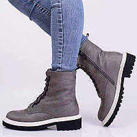 Ботинки женские зимние 335541 р.36 (23,5) Fashion Серый ZK, код: 8195152