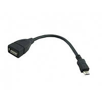 Micro USB OTG host кабель адаптер перехідник Чорний (Hjkd44302) ZK, код: 1477494