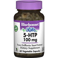 Триптофан Bluebonnet Nutrition 5-HTP 100 mg 60 Veg Caps BLB0051 ZK, код: 7679183