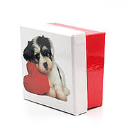 Коробка подарункова ООТВ Собака із серцем 8 х 8 см, фото 2