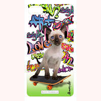 3-D вкладиш для iPhone Cat on skateboard