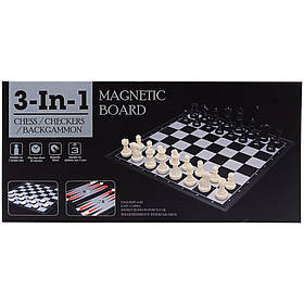 Магнітні шахи 3 в 1 Bambi 20160 нарди шашки IB, код: 8397243