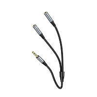 Кабель HOCO 2-in-1 3.5 headset audio adapter cable UPA21 (male to 2female) |0.25M|