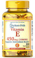 Витамин Е Puritans Pride 1000 МЕ 100 капсул (31973) IB, код: 1536010