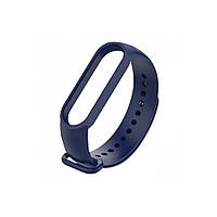Силіконовий ремінець для фітнес-браслету Mi band M6/7/8 (Темно-синій) 4753061