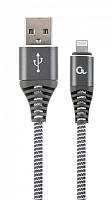 Кабель Cablexpert USB 2.0 A - Lightning 1м Серый (CC-USB2B-AMLM-1M-WB2) GL, код: 1901667