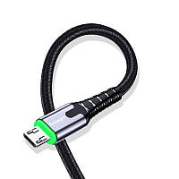 Зарядный кабель с подсветкой ESSAGER micro USB 3.0A 2метра GL, код: 8382001