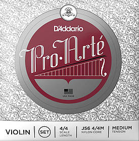 Струни для скрипки D'Addario J56 4 4M Pro-Arte Violin Strings Medium Tension IB, код: 6557019