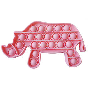 Іграшка-антистрес Pop It Світло-рожевий Носоріг IB, код: 6691347