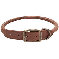 Круглый кожаный ошейник для собак Coastal Circle T 1x34 - 40 см шоколадный (76484321511) GL, код: 7721099
