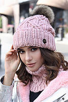 Комплект «Энеис» (шапка и шарф-хомут) Braxton пудра 56-59 GL, код: 6160085