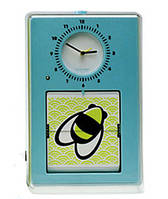 Часы настенные "Flip", голубые 15х23 см.