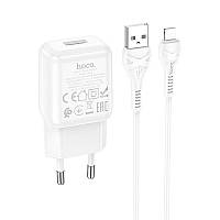 Адаптер мережевий Hoco Lightning cable single port charger set C96A |1USB, 2.1A| 4756130
