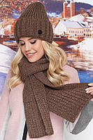 Комплект «Наоми» (шапка и шарф) Braxton светло-коричневый 56-59 MN, код: 6160149