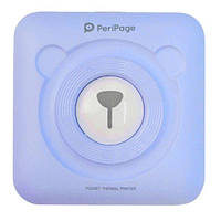 Портативный bluetooth термопринтер для смартфона PeriPage A6, Голубой (100335) MN, код: 1455618