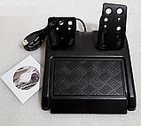 Ігровий мультимедійний універсальний кермо 3в1 PS3 / PS2 / PC USB з педалями газу і гальма, фото 7