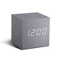 Часы-будильники на аккумуляторе Cube Gingko (Англия), алюминий