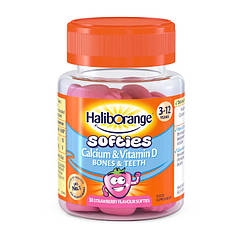 Кальцій з Вітаміном Д Haliborange Softies Calcium & Vitamin D Bones & Teeth 30 м'як. капсул strawberry