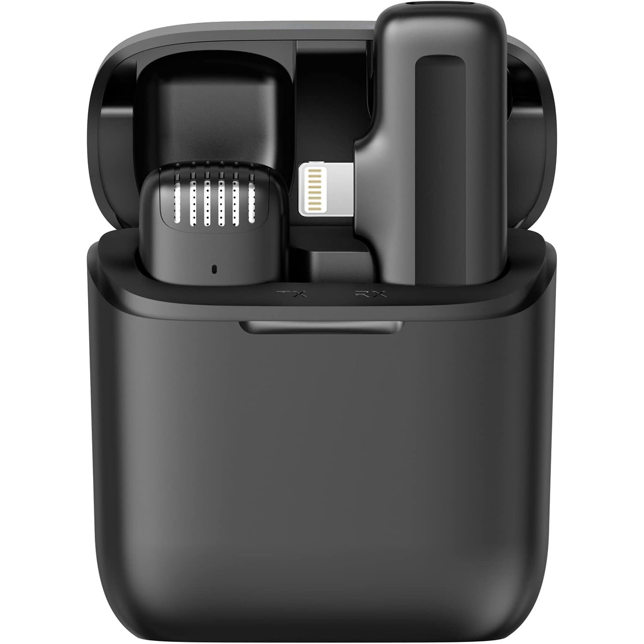 Бездротовий петличний Lightning мікрофон Savetek P31, петличка для iPhone / iPad з зарядним кейсом, до 20м