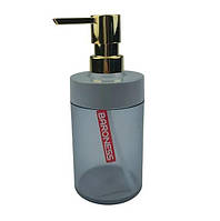 Дозатор для жидкого мыла серый с золотым Baroness Limpia 20009 GL, код: 8357528