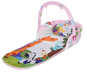 Ігровий розвиваючий килимок для немовляти 18803-18805 Килимок для малюків з іграшками та м'якими дугами